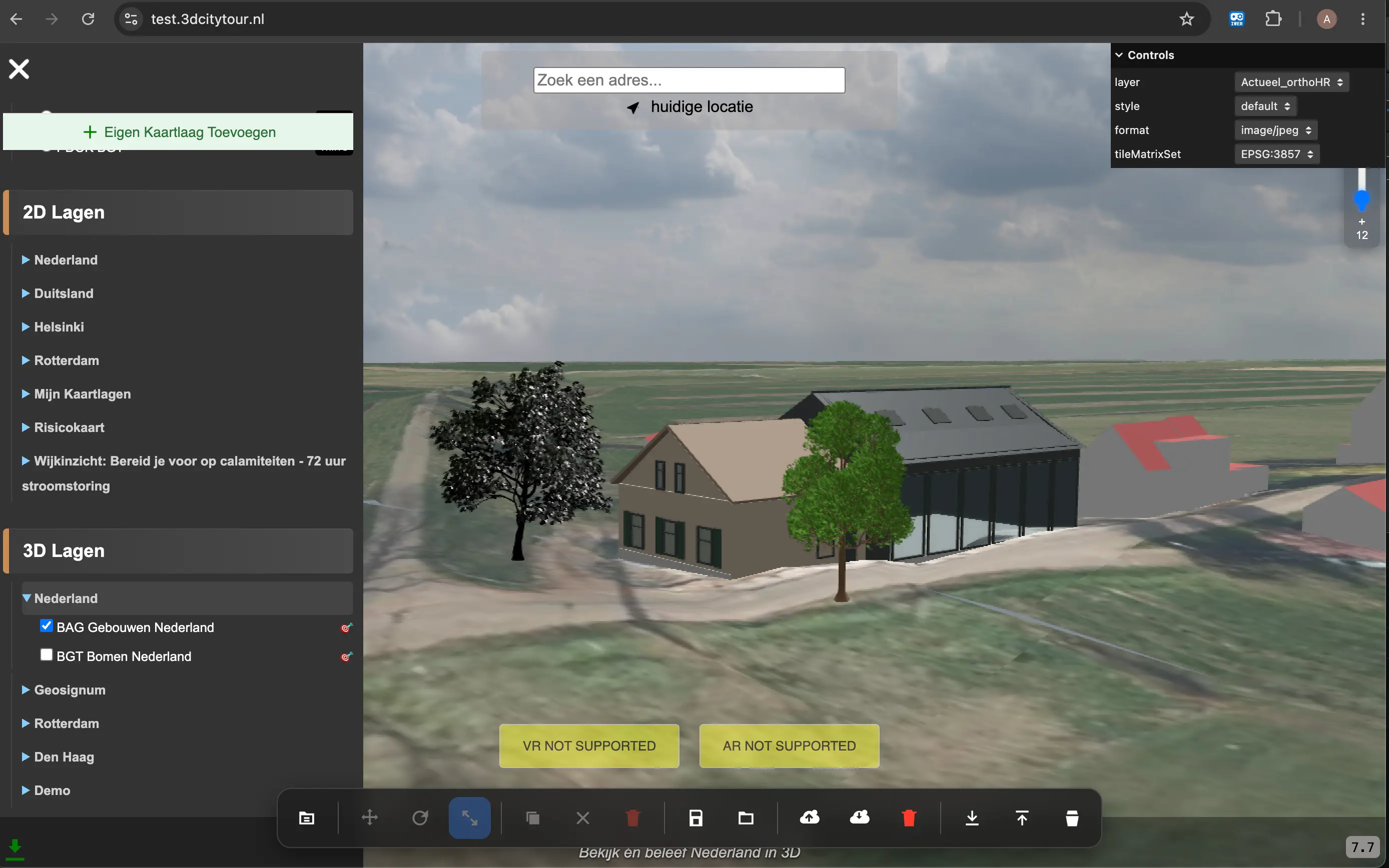 Een eigen ontwerp met 3D-objecten in de bestaande omgeving van 3DCityTour